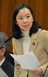 質問する吉良よし子議員＝３日、参院総務委