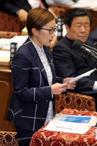 質問する池内さおり議員=5日、衆院予算委