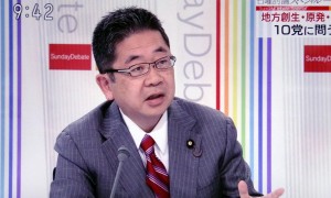 「日曜討論」で発言する小池晃副委員長=NHKテレビから