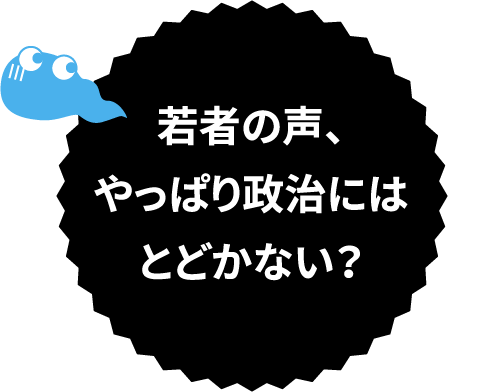 若者の声、やっぱり政治にはとどかない？