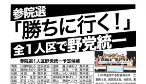参院選「勝ちに行く！」ビラ